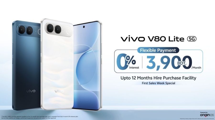 vivo V80 Lite debuts in Bangladesh with 0% interest EMI offers