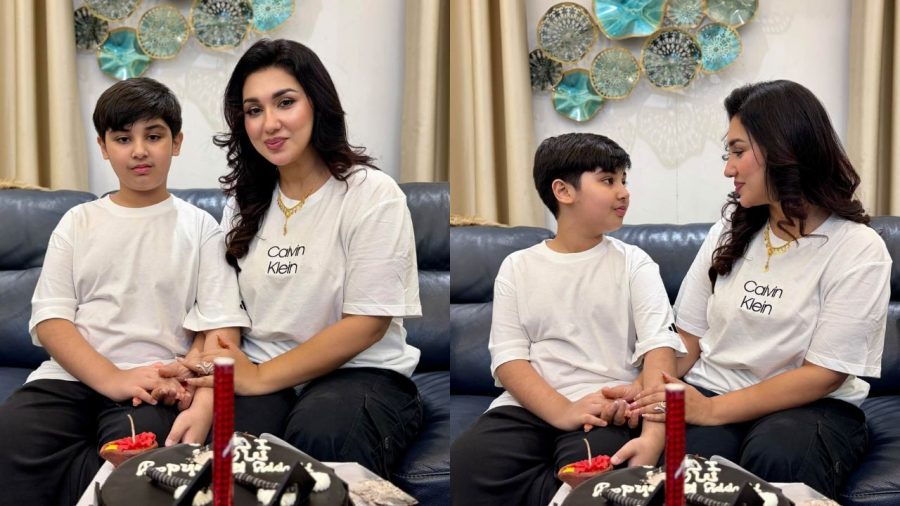 Apu Biswas celebrates 37th birthday with son