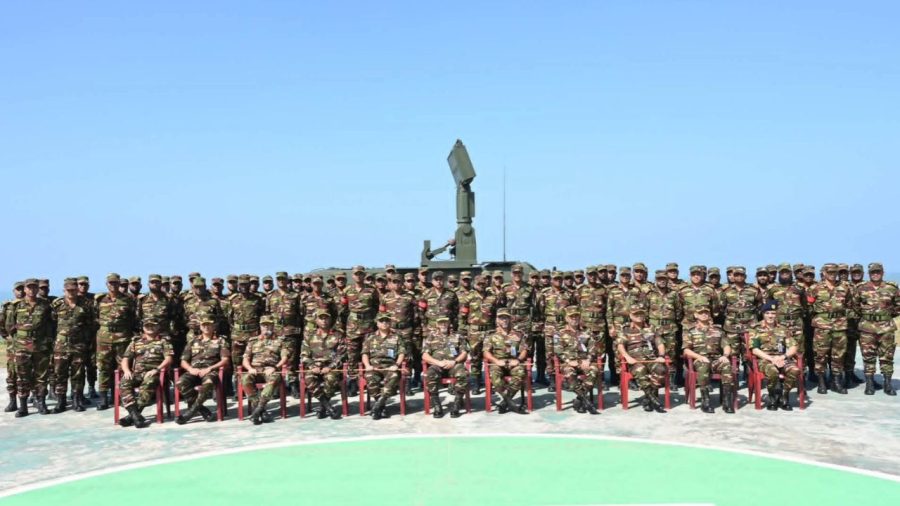 Army chief inspects annual air defence firing exercise in Cox’s Bazar
