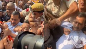 Arvind Kejriwal detained during Delhi protest