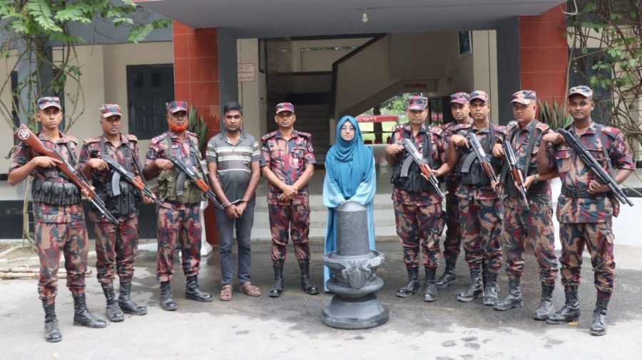 245kg touchstone Shivling seized in Naogaon, 1 arrested