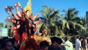 Sea of harmony: Cox’s Bazar beach hosts grand idol immersion festival