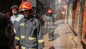 Chawkbazar blaze under control; four firefighters hospitalised