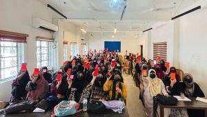 DU students show red cards to English teacher over niqab row