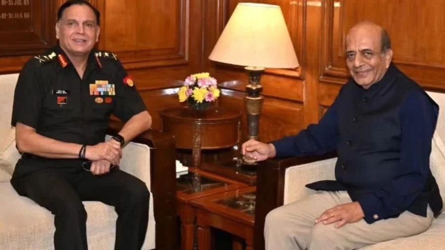 Trivedi meets Indian army chief amid talks on Bangladesh