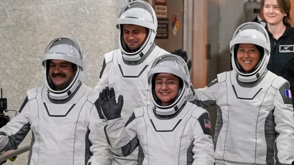 Four astronauts return to Earth after eight months in space
