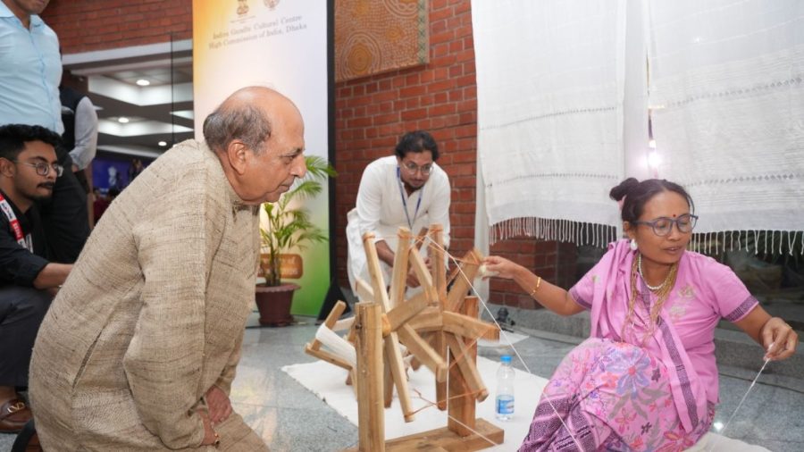 Gandhi Jayanti marked with music, art and prayer in Dhaka