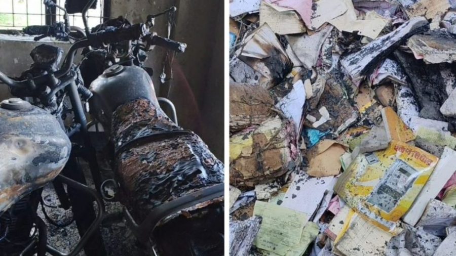 Fire guts Grameen Bank branch in Netrakona