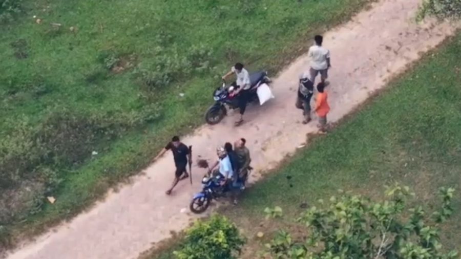 Drone captures armed men during blockade in Khagrachhari