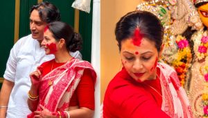 Koel Mallick bids an emotional farewell to Goddess Durga