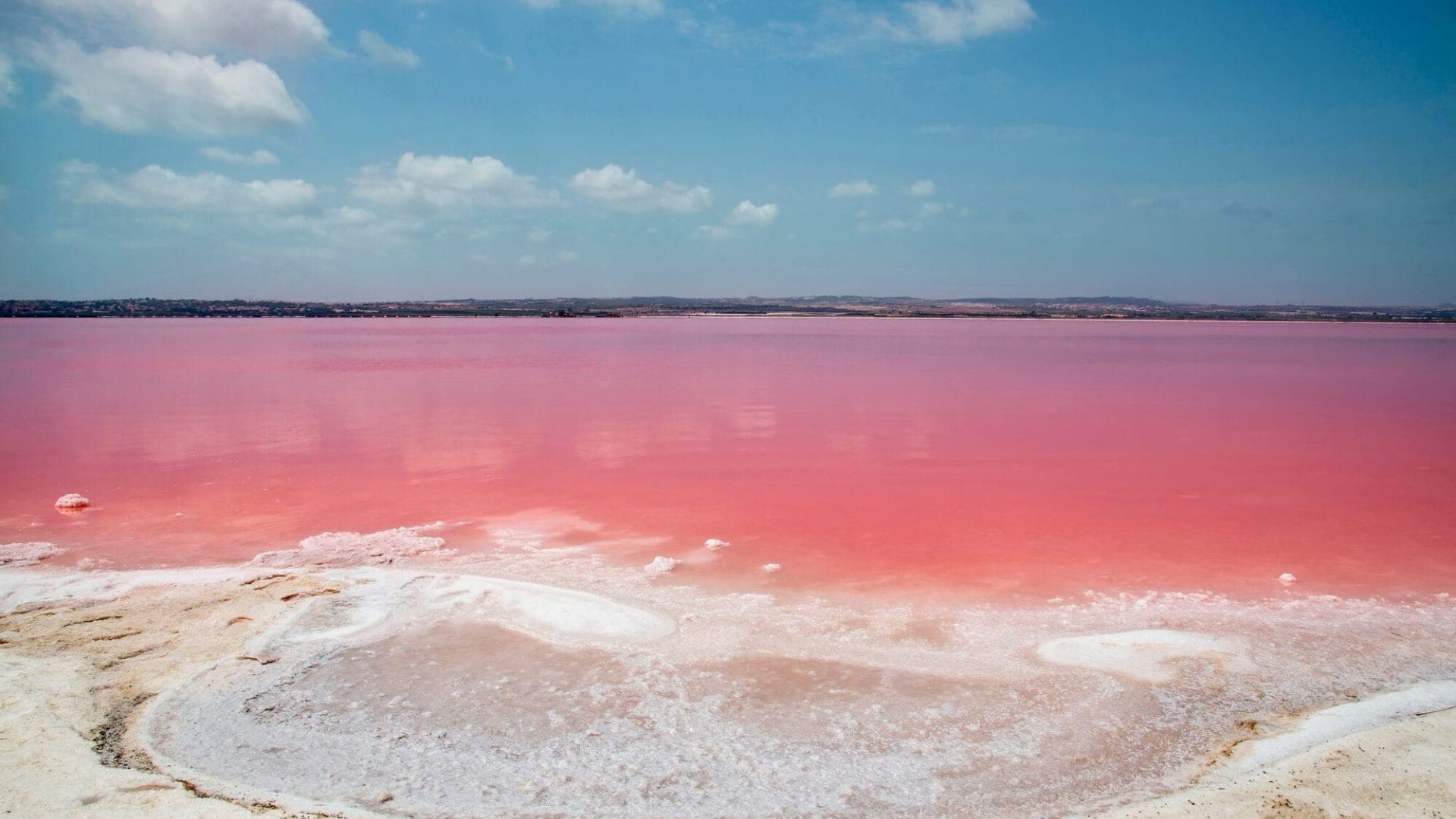 Pink Colorful lakes of the world
