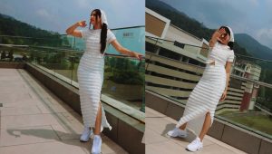 Mehazabien’s white-outfit photos win fans’ attention