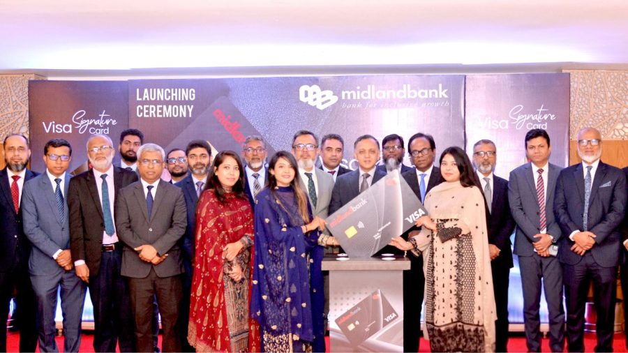 Midland Bank launches Visa Signature card with Tk40 lakh limit