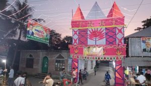 Mosque and temple side by side, symbolising decades of communal harmony in Barishal’s Gournadi