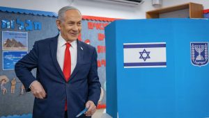 Israelis vote in record numbers as Netanyahu’s future hangs in balance
