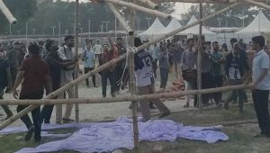 SAU students protest Secretariat plan, reclaim Old Trade Fair ground