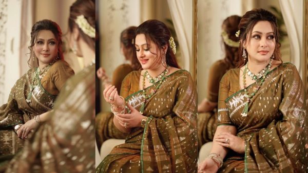 Purnima brings timeless elegance to her latest Jamdani look