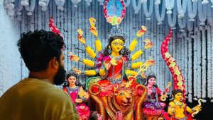 Durga Puja begins at 464 mandaps in Rajbari