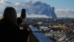 Over 1,000 Ukrainian drones target Russia, setting oil terminal ablaze