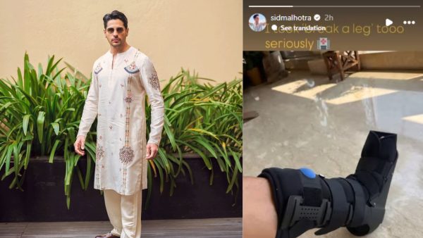 Sidharth Malhotra injures leg, shares photo