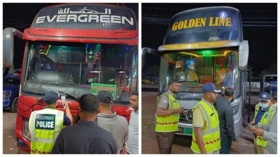 Seven unauthorised sleeper buses fined Tk95,000 in Cumilla