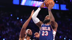 76ers rally to stun Cavs in James’s first home game for Philadelphia