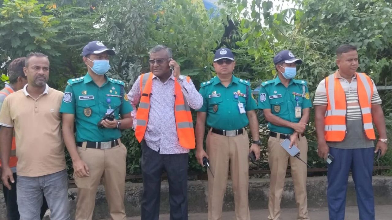 Traffic police in Mohakhali