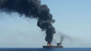 Oman rescues 25 sailors from burning ship 